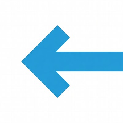 Blue Left Arrow Icon
