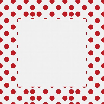 Red Polka Dot Frame Background