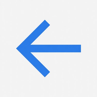 Blue Left Arrow Icon