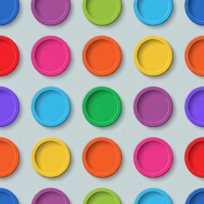 Colorful Plastic Plates Pattern
