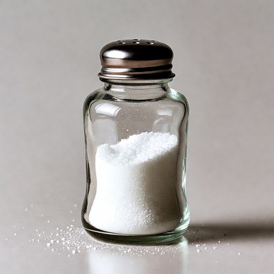 Clear glass salt shaker