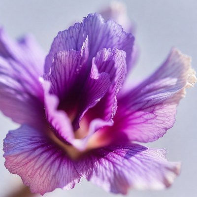 Purple Iris Flower Closeup