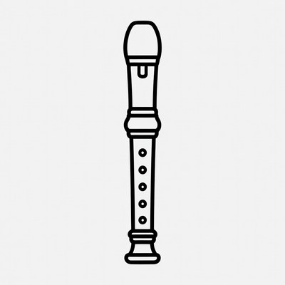 Recorder Musical Instrument Illustration