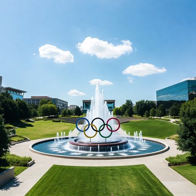 Olympic Rings Fountain Outdoors