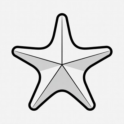 Starfish on white background