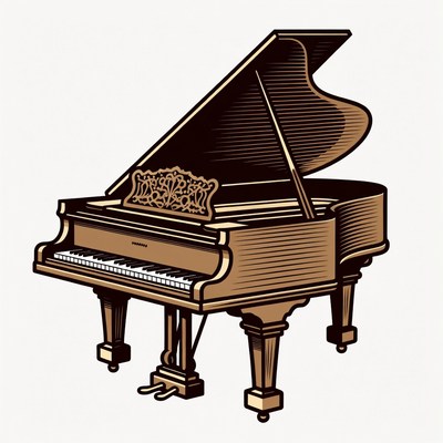 Grand Piano Illustration