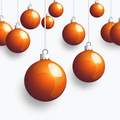 Hanging Orange Christmas Ornaments
