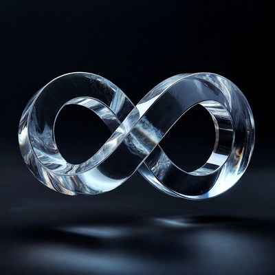 Crystal infinity symbol