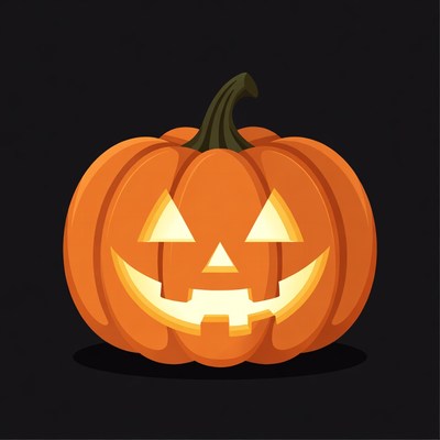 Jack-o'-lantern pumpkin illustration