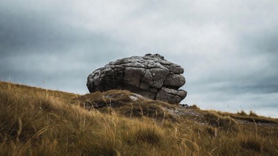 Large Boulder on Grassy Hill