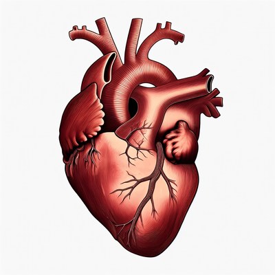 Realistic Human Heart Illustration