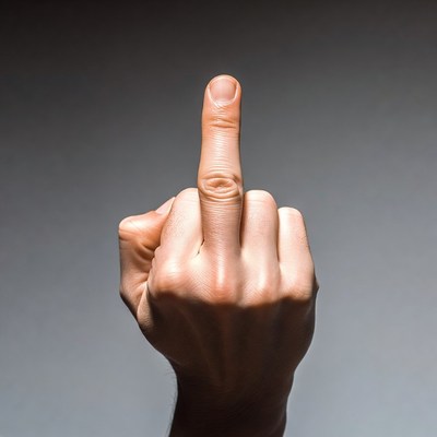 Middle finger hand gesture