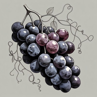 Bunch of grapes illustration