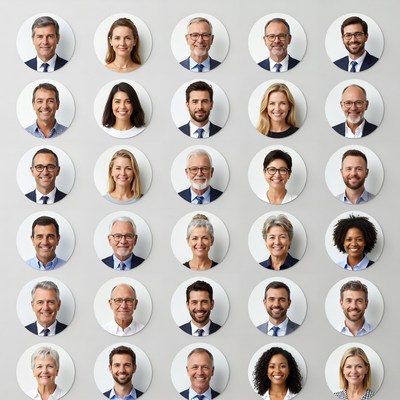 Diverse Professional Headshots Grid