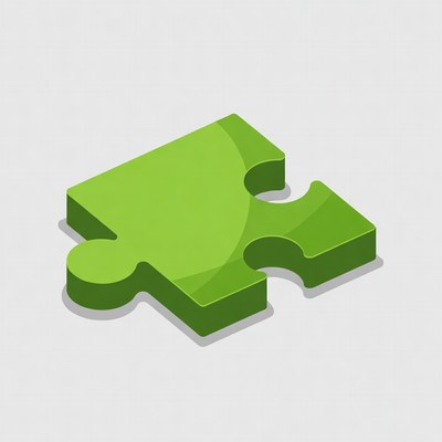 Green puzzle piece illustration