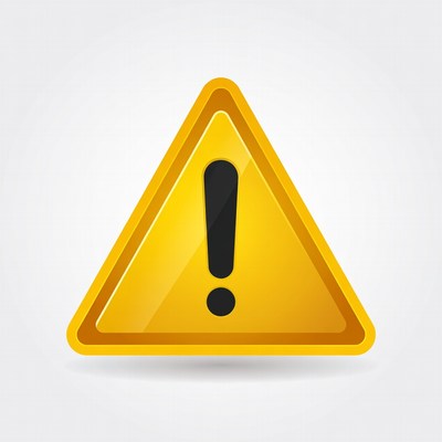 Yellow Exclamation Mark Warning Sign