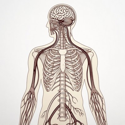 Human circulatory system illustration