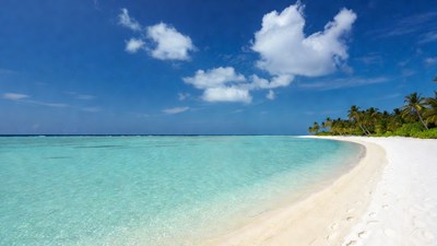 Tropical beach with turquoise water