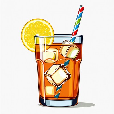 Iced Tea with Lemon Slice