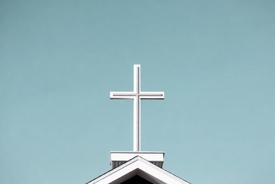White Cross on Church Steeple
