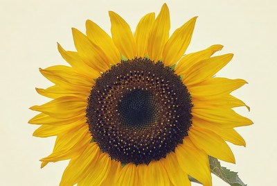 Sunflower on white background