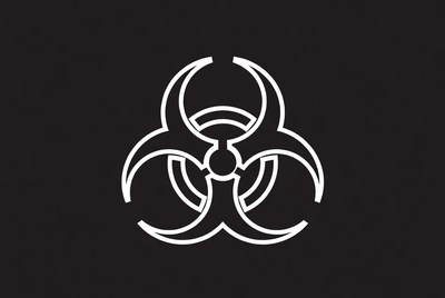 Biohazard Symbol on Black