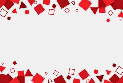 Red Geometric Shapes Border
