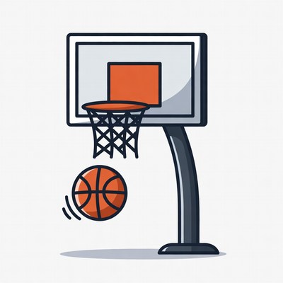 Basketball Hoop with Ball