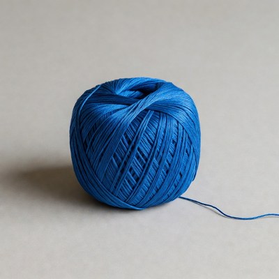 Blue yarn ball