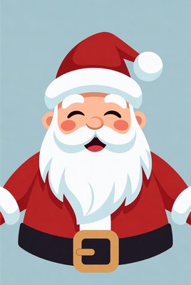 Smiling Cartoon Santa Claus
