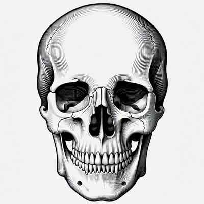 Human skull illustration