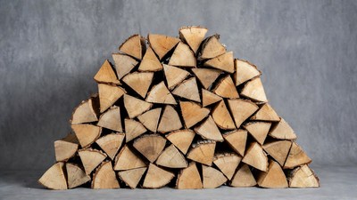 Stack of Firewood Logs