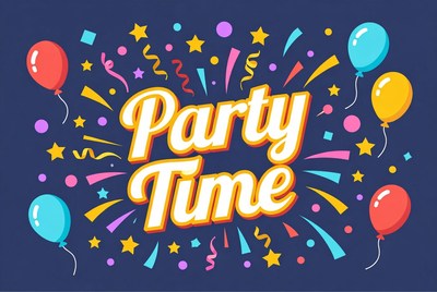Party Time Balloons Illustration