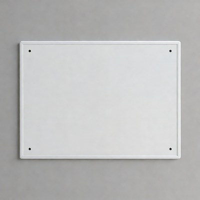 Blank White Metal Sign