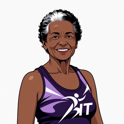 Elderly African-American woman in FIT tank top