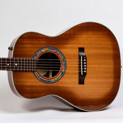 Acoustic Guitar with Colorful Soundhole
