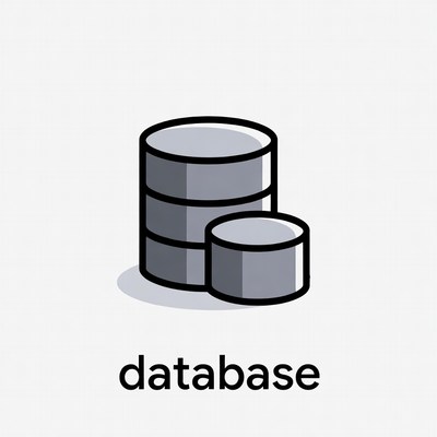Database Icon with Text