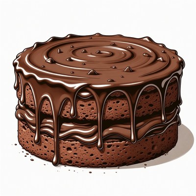 Chocolate Cake Dripping with Ganache