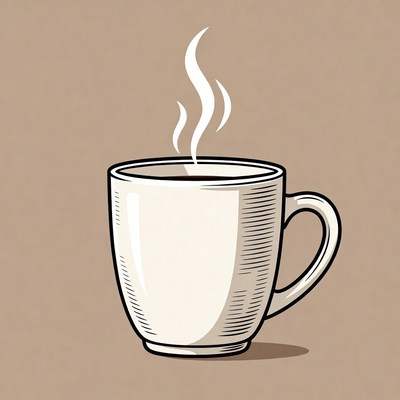 Steaming Hot Coffee Mug