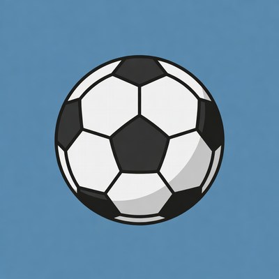 Black and white soccer ball