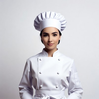 Woman wearing chef uniform