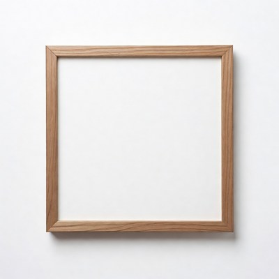 Empty Wooden Picture Frame