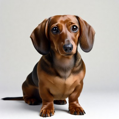 Red Dachshund Dog Sitting