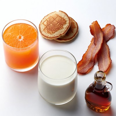 Breakfast Pancakes with Orange Juice