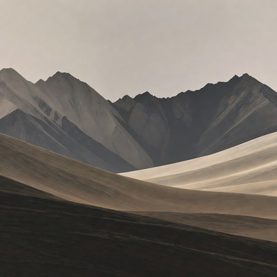 Majestic Sand Dunes and Mountains