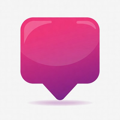 Pink Speech Bubble Icon