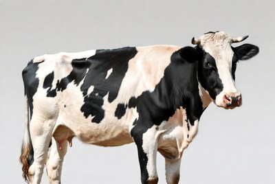 Holstein Cow on White Background