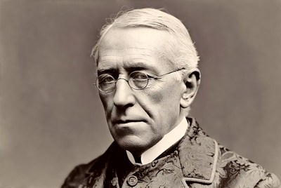 Elderly man in vintage suit