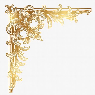 Gold Ornate Corner Border