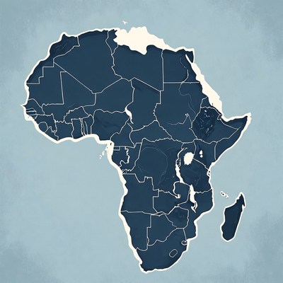 Africa Continent Map Outline
